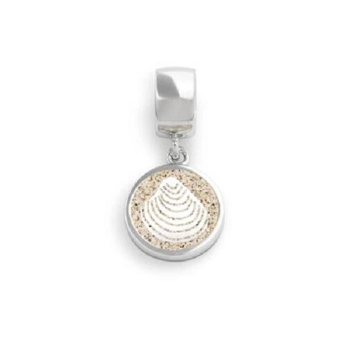 DUR Schmuck Charm STRANDSAND, Silber 925/- rhodiniert (F161) mit Öse