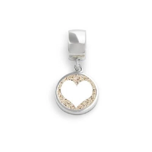 DUR Schmuck Charm STRANDSAND, Silber 925/- rhodiniert (F161) mit Öse