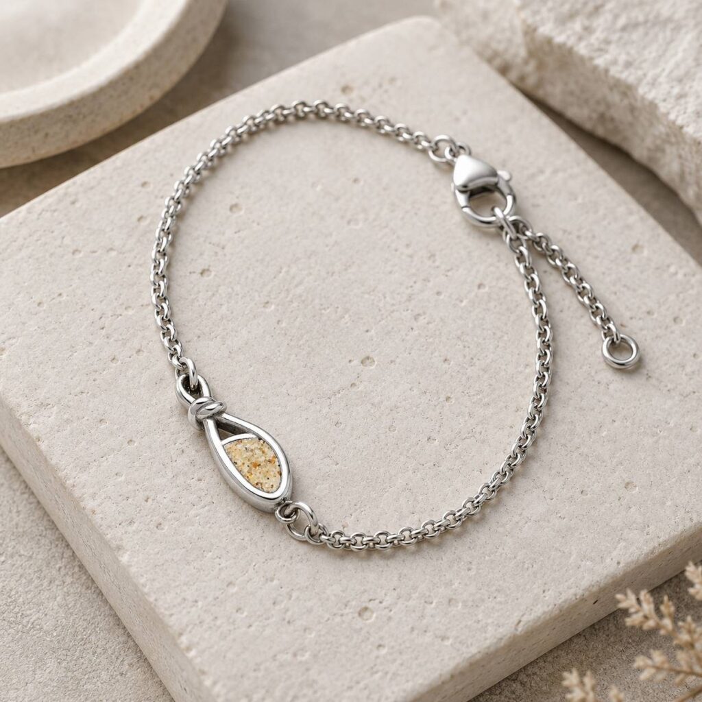 DUR Schmuck Armband LIAISON Strandsand, Edelstahl 17cm + 3cm STB1004SA