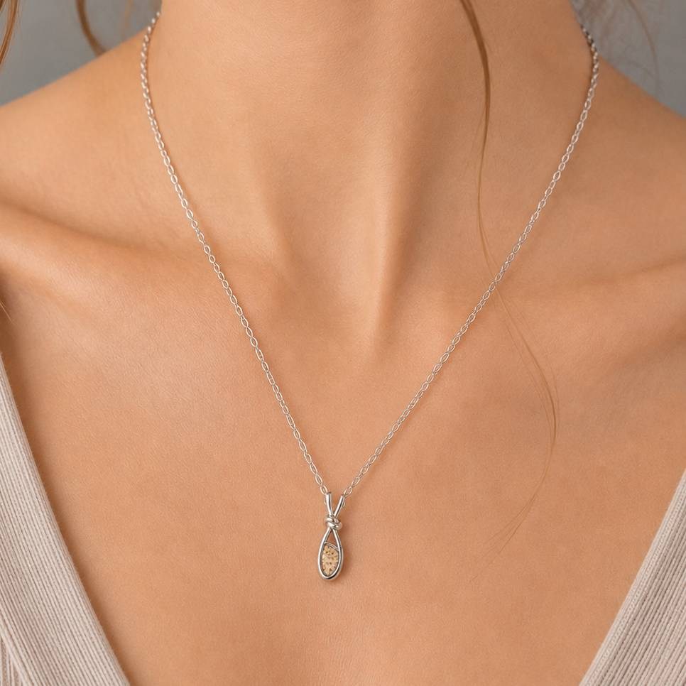 DUR Schmuck Kette "Liaison" 23 mm Strandsand, Edelstahl 42cm + 5cm STN1010SA – Bild 2