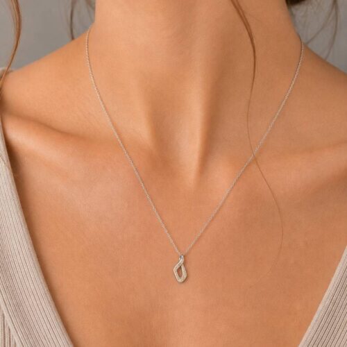 DUR Schmuck Kette "Forever" 22 mm Strandsand, Edelstahl 42cm + 5cm STN1013SA
