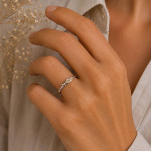 Dur Schmuck Ring "Liaison" Strandsand, Edelstahl STR1007SA